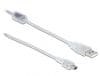 Cablu USB la mini USB-B 2.0 1m transparent, Delock 83905