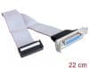 Bracket la 1 x Paralel DB25 Low Profile, Delock 84476