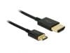 Cablu HDMI la mini HDMI-C T-T 3D 4K 3m Activ Slim Premium, Delock 84779
