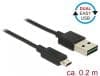 Cablu EASY-USB 2.0 tip A la EASY-USB 2.0 tip Micro-B T-T Negru 0.2m, Delock 84804