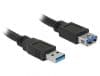 Cablu prelungitor USB 3.0 T-M 1.5m negru, Delock 85055