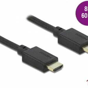Cablu HDMI 48 Gbps 8K@60Hz HDR + eARC T-T 1m Negru, Delock 85387