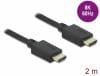 Cablu HDMI 48 Gbps 8K@60Hz HDR + eARC T-T 2m Negru, Delock 85388