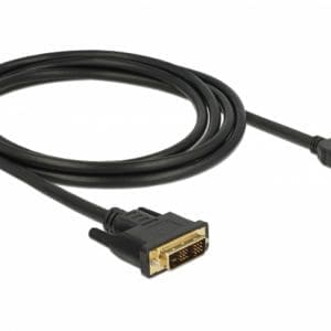 Cablu DVI-D Single Link 18+1pini la HDMI T-T 2m, Delock 85584