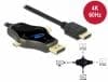 Cablu 3 in 1 USB-C / DisplayPort / mini DisplayPort la HDMI 4K@60Hz 1.75m, Delock 85974