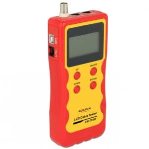 Tester LCD RJ45 / RJ12 / BNC / USB, Delock 86108
