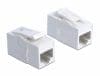 Cupla modulara RJ45 cu PoE Cat.6A UTP M-M Alb, Delock 86299