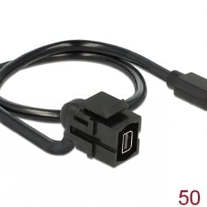 Modul Keystone mini Displayport M-T 110 grade cu cablu, Delock 86374