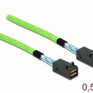 Cablu PCI Express Mini SAS HD SFF-8673 la SFF-8673 0.5m, Delock 86624