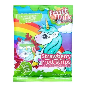 Jeleuri de fructe cu căpșuni Unicorn, vegan, fără zahăr, 10x10g | Fruit Funk