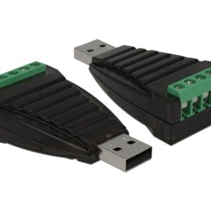Adaptor USB la Serial RS-422/485 terminal block cu surge protection 600 W isolation 2.5 kV extended, Delock 87738