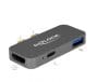 Mini docking station pentru Macbook 2 x Thunderbolt 3/USB-C la 1 x HDMI, 1 x USB-A, 1 x USB-C 5K, Delock 87739