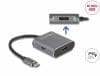 Adaptor USB type C (DP Alt Mode) la Displayport MST/HDMI 4K60Hz + PD, Delock 87867