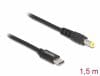 Cablu de alimentare laptop USB type C la DC 5.5 x 2.5 mm 20V/3A 1.5m, Delock 87978