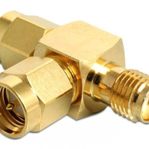 Adaptor „forma T” SMA plug la SMA plug la SMA jack, Delock 88710