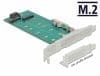 PCI Express cu 1 x M.2 Key B + 1 x NVMe M.2 Key M LPFF, Delock 89047
