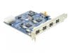 PCI Express cu Dual Channel 2×2 FireWire B, Delock 89208