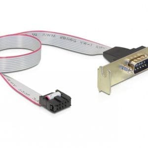 Bracket serial 1 X DB9 low profile 1:1, Delock 89300