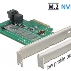 PCI Express Card la 1 x internal NVMe M.2 PCIe / 1 x internal SFF-8643 NVMe Low Profile Form Factor, Delock 89517