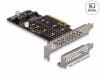 PCI Express la 2 x NVMe M.2 Key M – Bifurcation – LPFF, Delock 89837