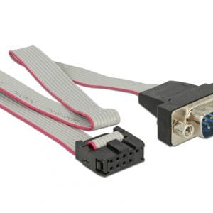 Cablu serial RS-232 pin header la DB9 tata 1:1 0.25m, Delock 89900