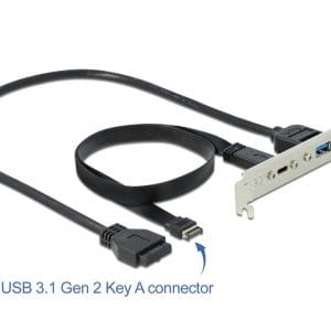 Bracket cu 1 x USB-C 20V/3A si 1 x USB-A 5V/0.9A, Delock 89934