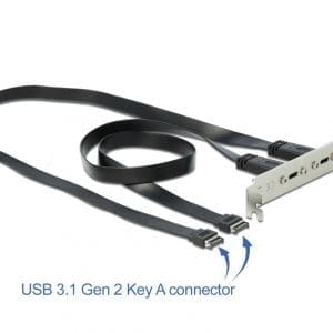 Bracket cu 2 x USB-C 20V/3A, Delock 89935