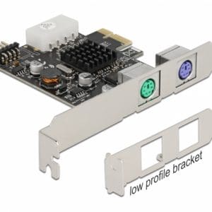 PCI Express cu 2 x PS/2 si pin Header USB 9 pini, Delock 90049