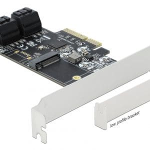 PCI Express 4 porturi SATA + 1 x M.2 Key B, Delock 90396