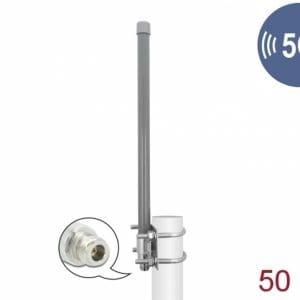 Antena exterior 5G 3.3 – 3.8 GHz N jack 8 dBi 50cm omnidirectional, Delock 90417