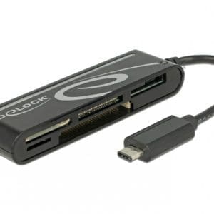 Cititor de carduri USB tip C 2.0 5 sloturi, Delock 91739