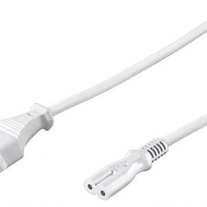Cablu alimentare Euro la IEC C7 5m Alb, Goobay 93988