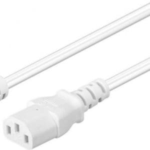 Cablu de alimentare IEC C13 la C14 Alb 0.5m, Goobay 97581