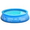 Outsunny Piscina de Gradina Gonflabila din PVC cu 3 Straturi pentru 3-4 Persoane cu Supapă de Scurgere si Pompa Manuala Inclusa, Φ274x76cm, Albastra