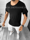 Tricou barbati slim fit negru B1962 K5-1