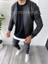 Geaca barbati neagra piele ecologica B2850 J6-1