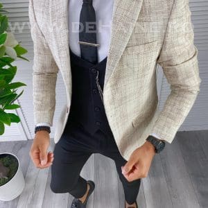 Sacou barbati in carouri slim fit B5579 E/D3-3.1