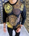 Bluza barbati neagra cu imprimeu B5979 12-5
