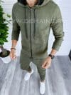 Trening barbati kaki pantaloni + hanorac B6115 89-1