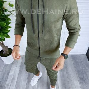 Trening barbati kaki pantaloni + hanorac B6115 89-1