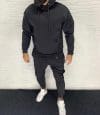 Trening barbati negru pantaloni + hanorac K157 P18-3.2