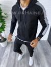 Trening barbati negru pantaloni + hanorac B6788 D12-2.1