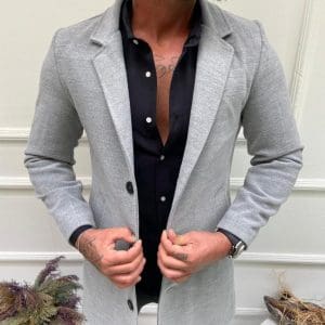 Palton barbati gri deschis B6791 119