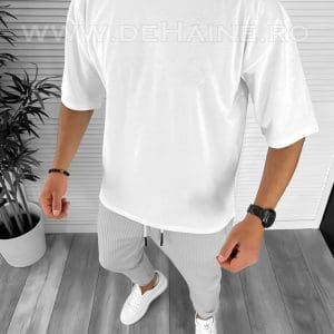 Tricou barbati alb oversize B7818 P4-1.1