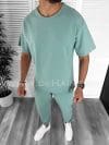 Trening barbati vernil pantaloni + tricou oversize B7984 P20-1.3