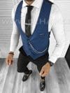 Vesta barbati eleganta slim fit bleumarin B8065 140-6 E