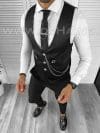 Vesta barbati eleganta slim fit neagra B8077 201-3 E