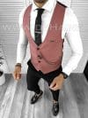 Vesta barbati eleganta slim fit roz B8080 142-6 E