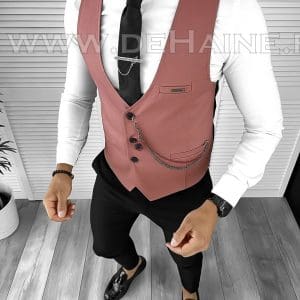 Vesta barbati eleganta slim fit roz B8080 142-6 E
