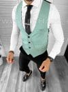 Vesta barbati eleganta slim fit turquaz B8081 142-6 E